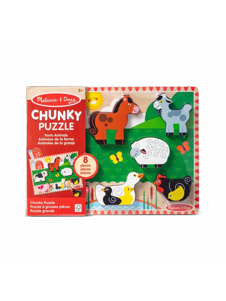 Melissa & Doug Farm Chunky Puzzle 8 tlg.- ab 3 Jahren günstig kaufen onesize