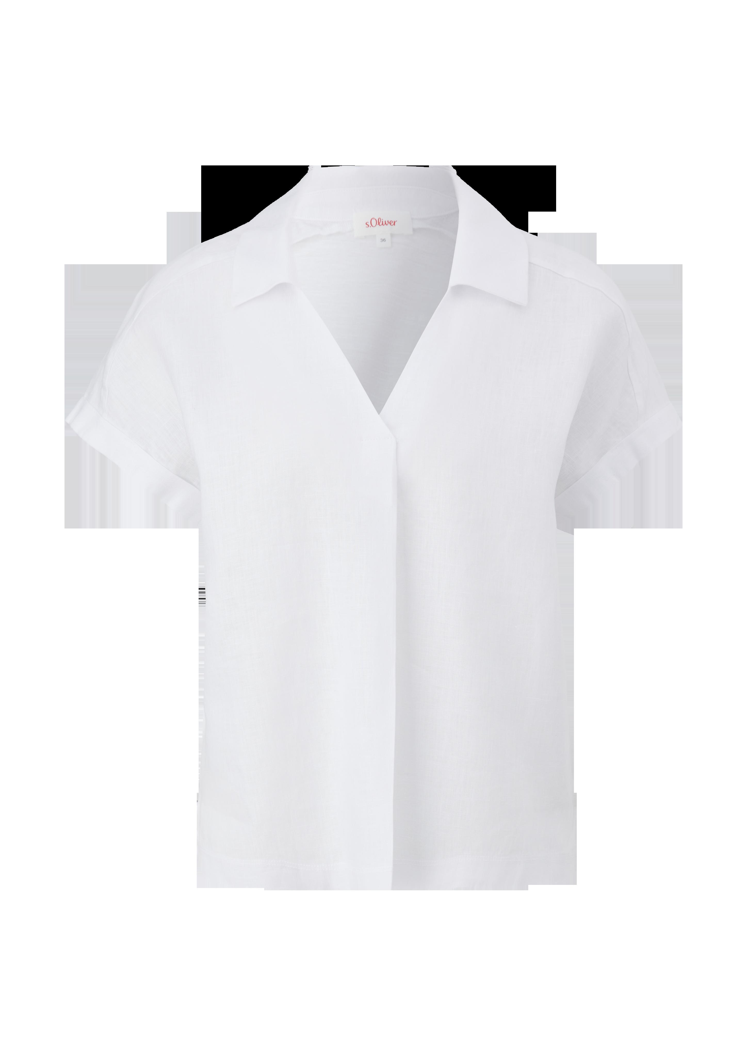 Blusenshirt mit Leinen-Front  2132144-0100