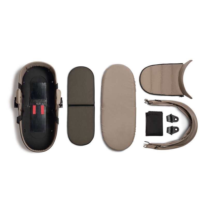 Poussette Yoyo2 4 roues châssis noir nacelle taupe Babyzen