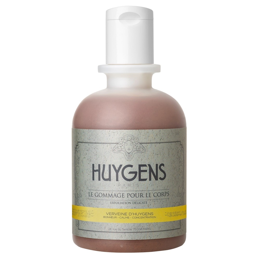 huygens LE GOMMAGE POUR LE CORPS VERVEINE Exfoliant corps BIO fluide au noyaux d'abricot.