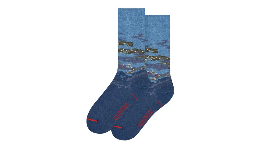 MuseARTa Unisex Socken Claude Monet - Water Lilies blau