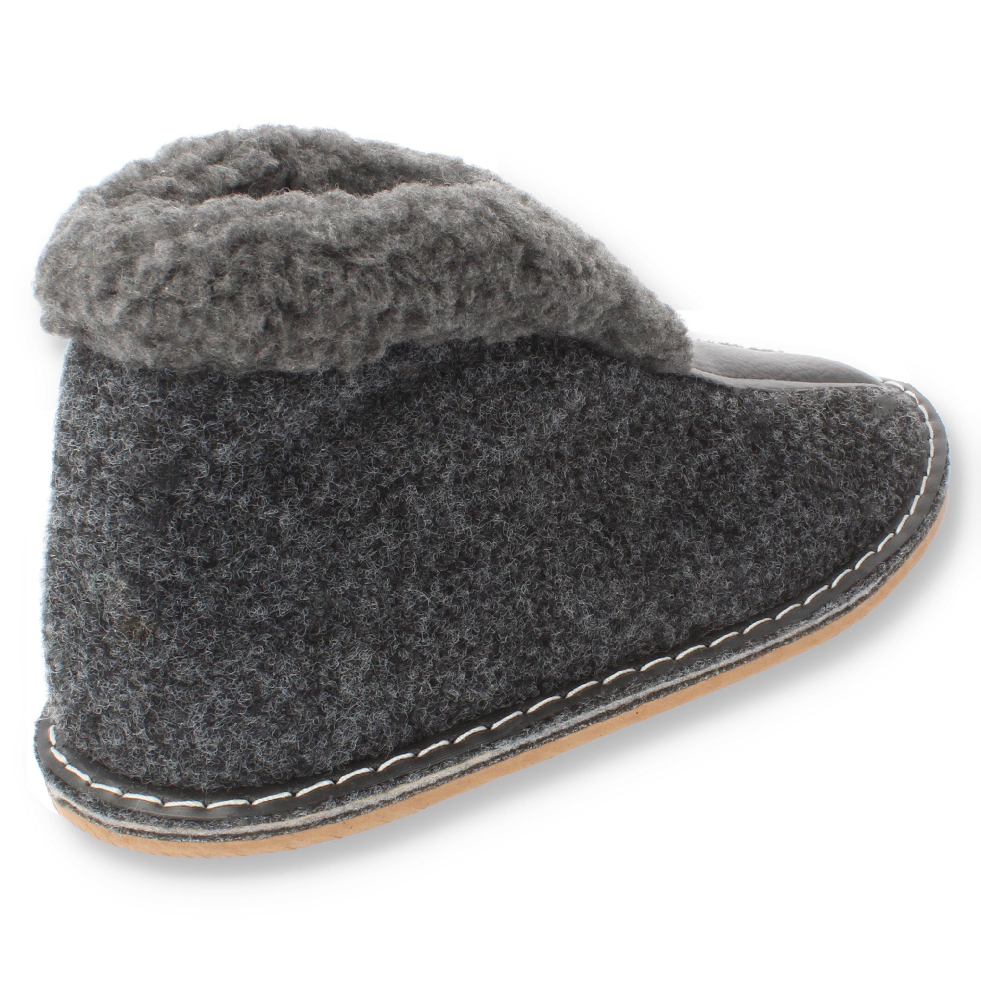 filsko Filz Hüttenschuhe hoher Schaft Halbschuhe aus Filz Hausschuh