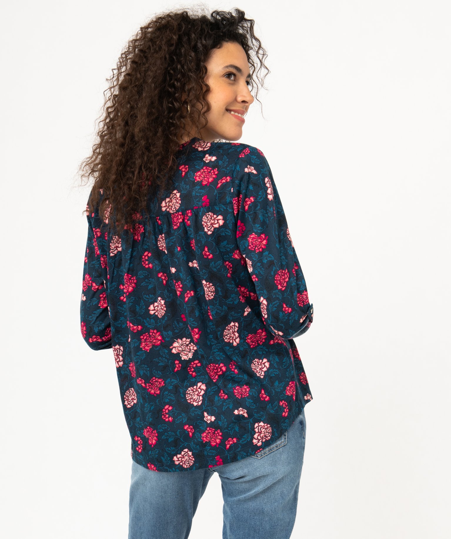 Tee-shirt à manches longues imprimé en polyester recyclé ... imprime | GEMO