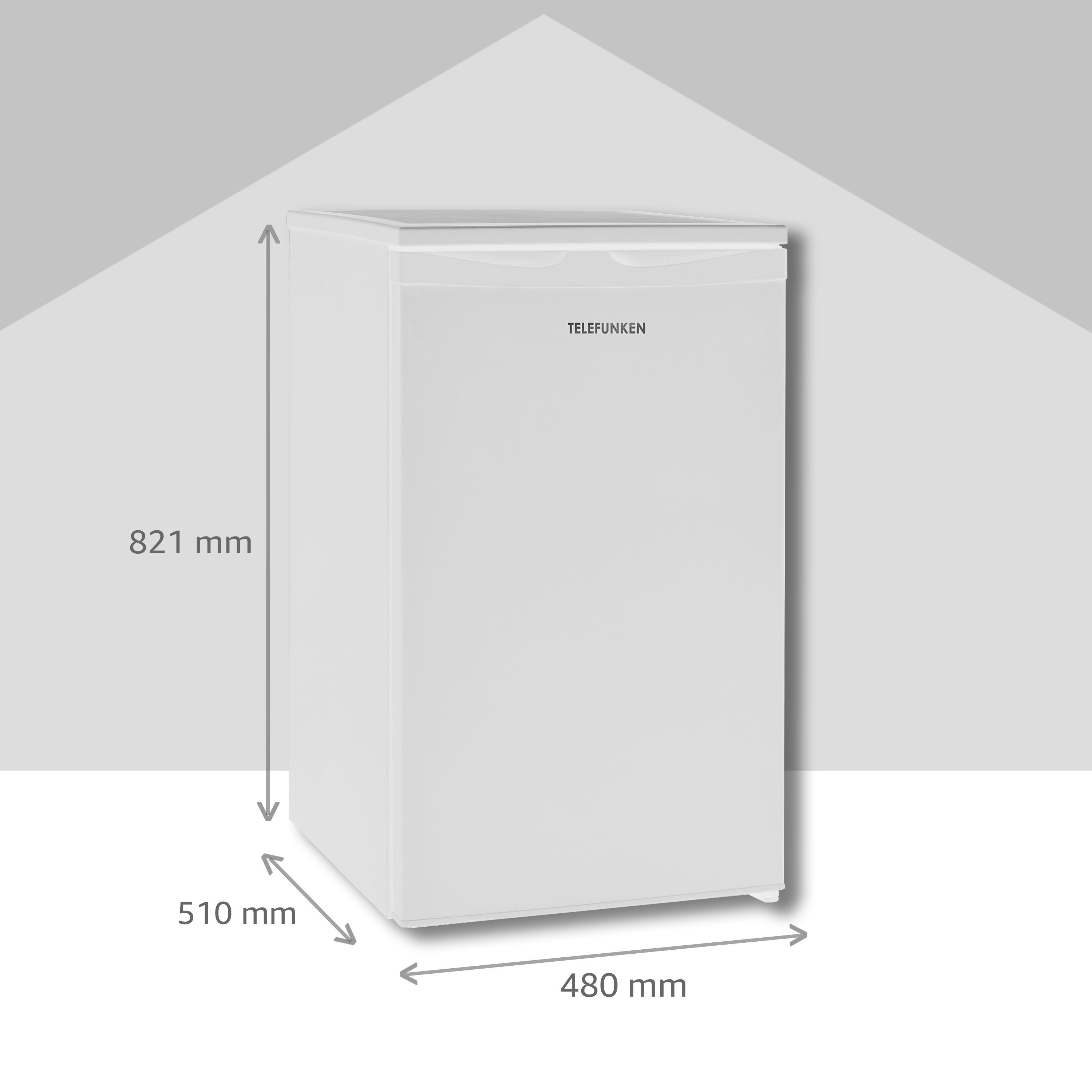 Telefunken Gefrierschrank CF-34-101-W, 82.1 cm hoch, 48 cm breit, Tischgefrierschrank, 63 L Gesamt-Nutzinhalt, Leise & Effizient