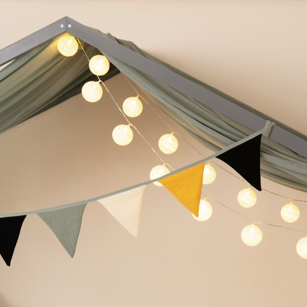 Home Deluxe LED-Lichterkette mit Baumwolle Kugel