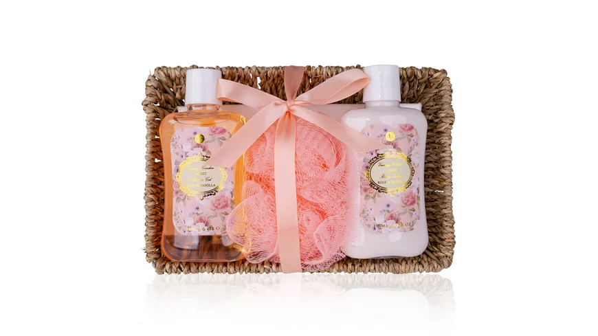 Accentra Rose im Seegraskörbchen Geschenkpackung