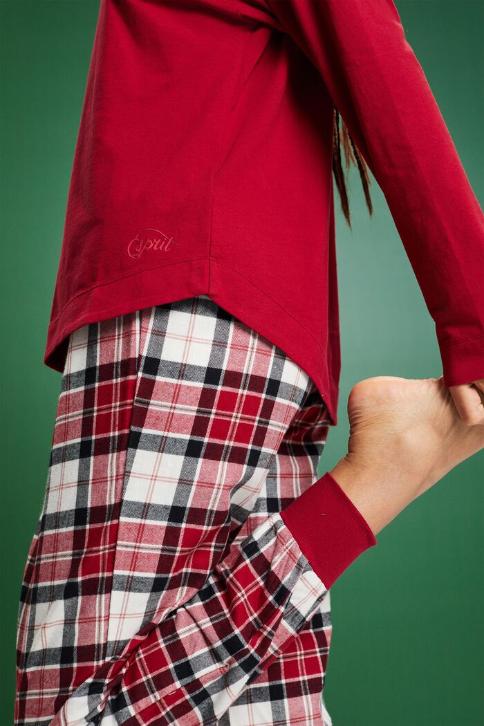 Pyjama-Set aus kariertem Flanell