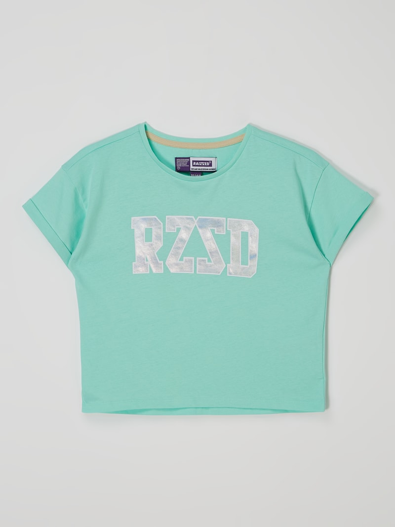 Boxy Fit T-Shirt aus Baumwolle Modell 'Charlotte' in mint