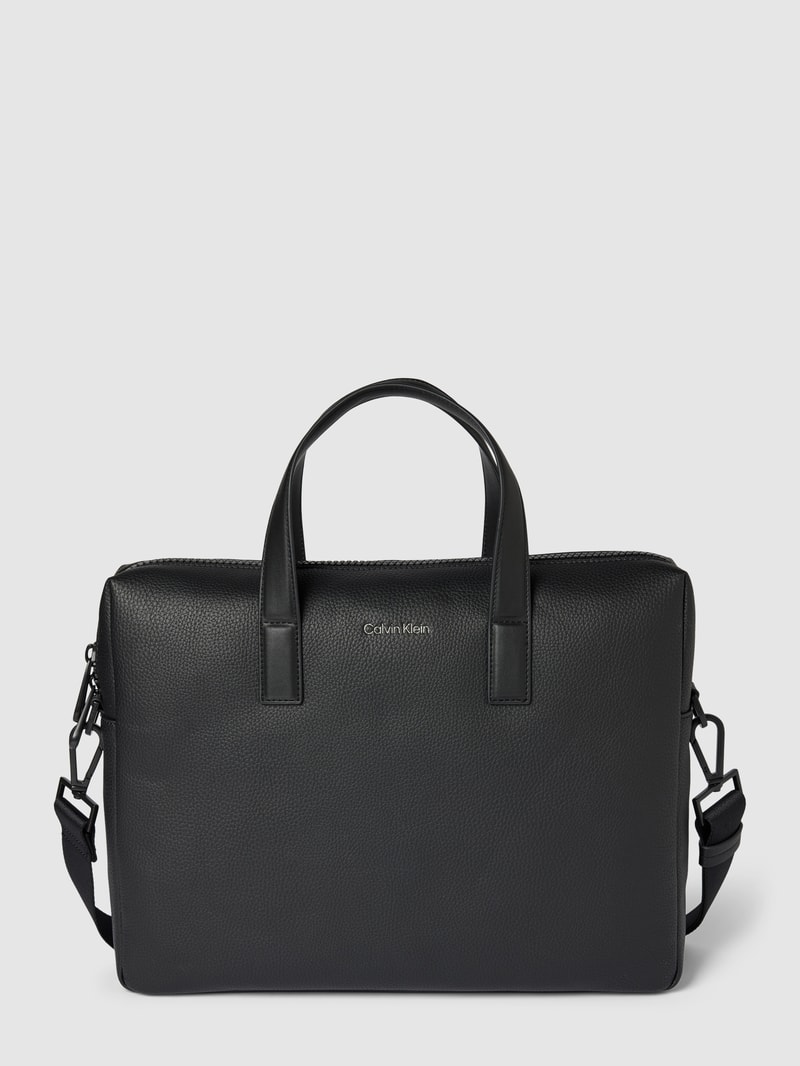 Laptoptasche mit Label-Details Modell 'MUST' in schwarz