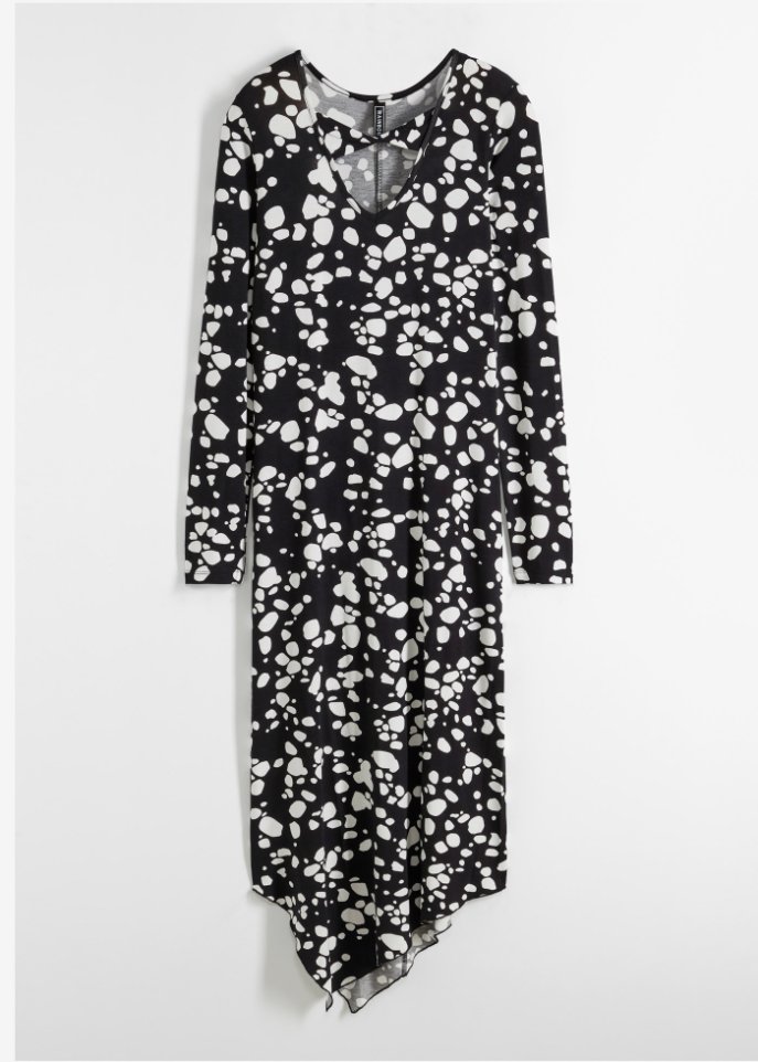 Asymmetrisches Midikleid mit Cut-Out