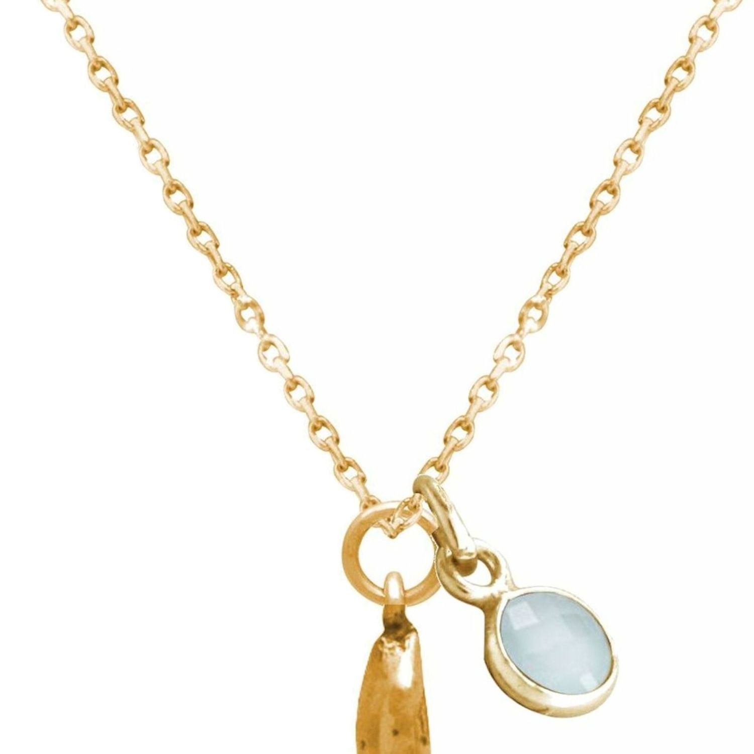 Kette mit Anhänger 'Kaffeebohne Chalcedon'