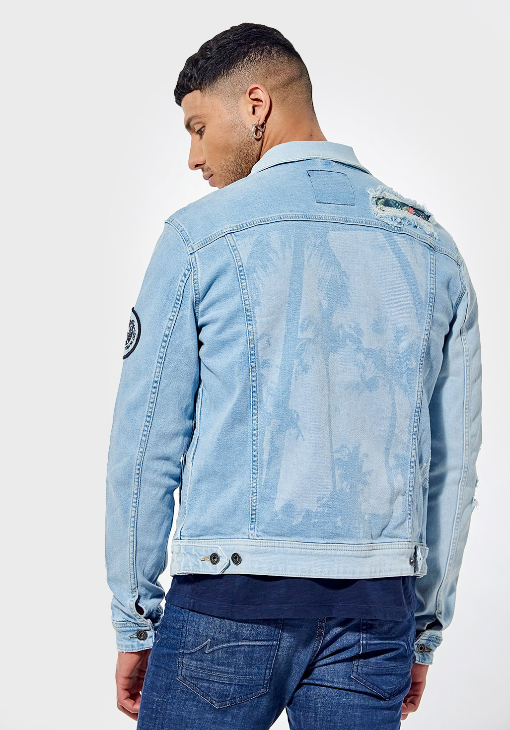 ARWAR  Veste en jean régular bleu clair Homme fantaisie