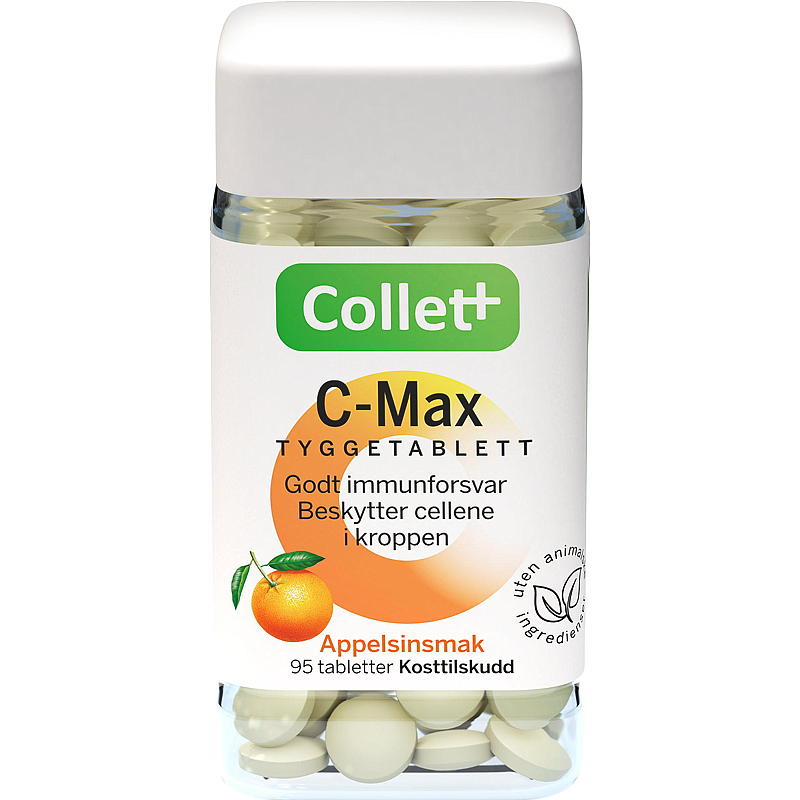 Collett Collett C-max 95 stk tyggetabletter appelsin