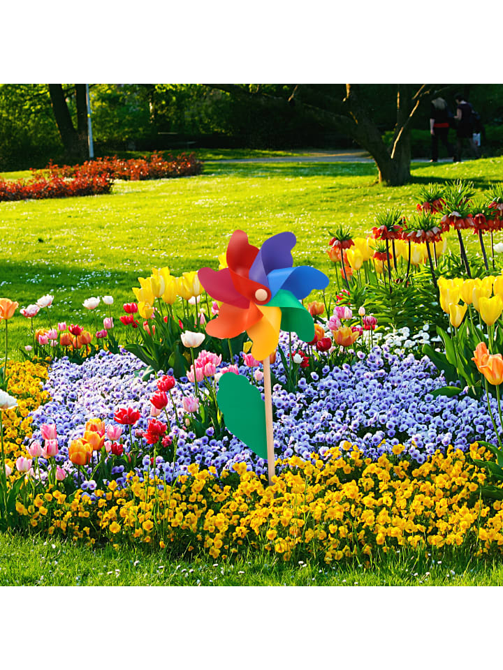 relaxdays 2x Windrad in Bunt - (B)18 x (H)47,5 x (T)8,5 cm günstig kaufen onesize