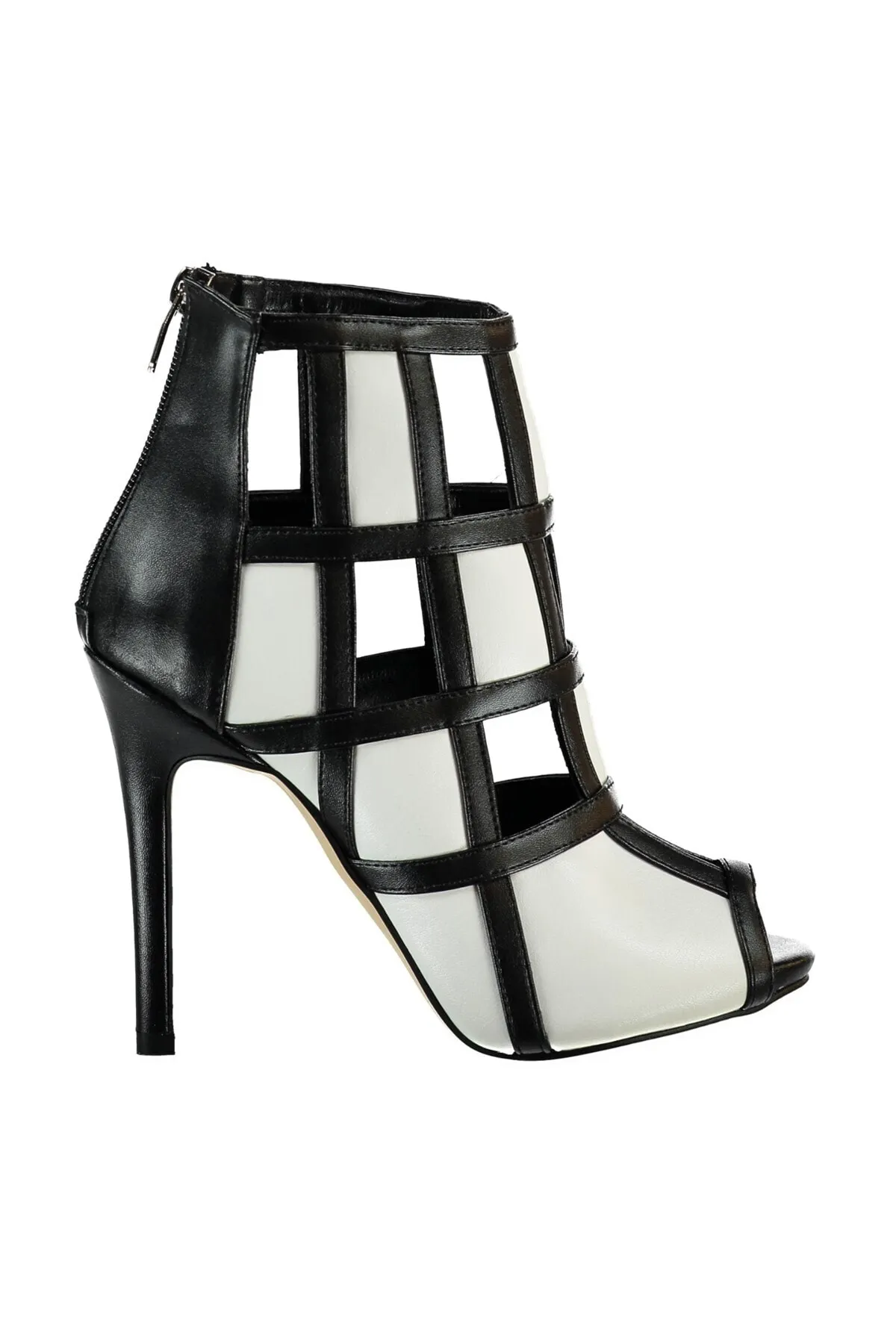 Fox Shoes  Schwarz-weiße Damenschuhe mit Absatz B372274909