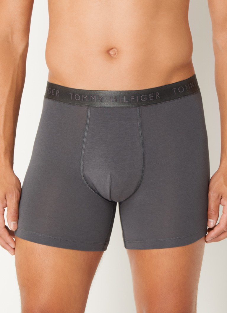 Chiloți boxeri casual de lux Tommy Hilfiger cu talie logo, set de 3