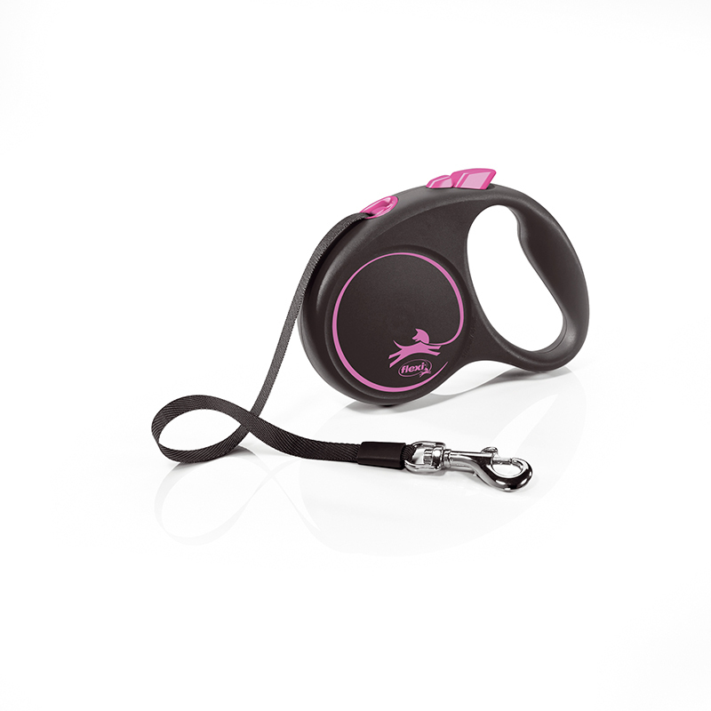 Flexi Hundeleinen Flexi Black Design Gurt pink S, 5 m, 15 kg