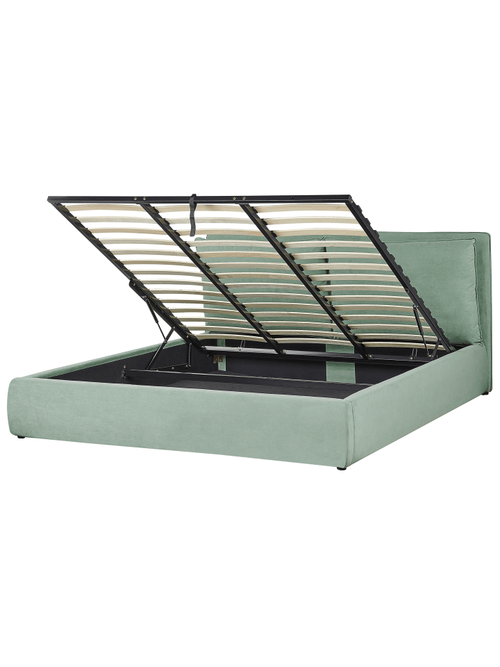 Beliani Doppelbett BAJONNA in Grün - (W) 204 x (H) 102 x (L) 235 cm günstig kaufen onesize