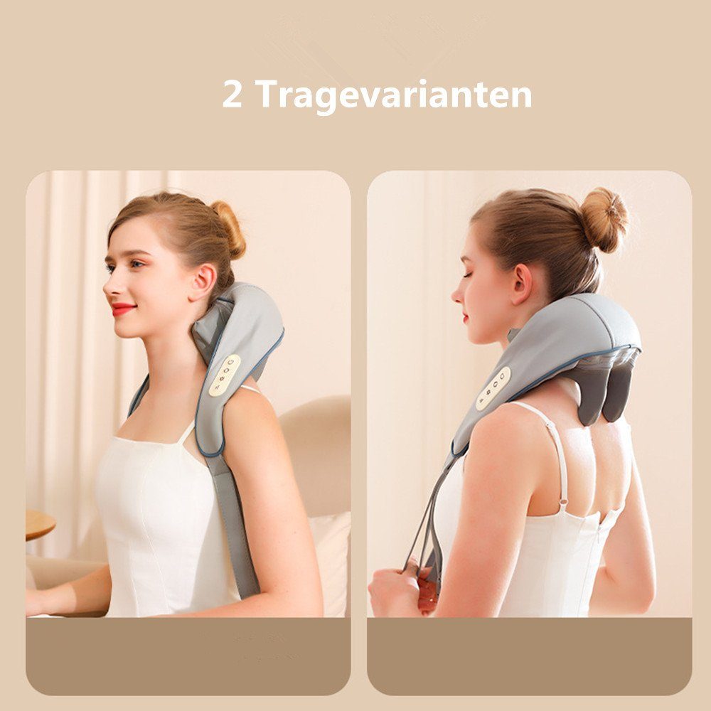 autolock Bandmassagegerät Nackenmassagegerätr, Shiatsu Nackenmassagegerät, mit Ruecken, Schulter Massage,Muskelschmerzlinderung für Nacken,Rücken Schulter