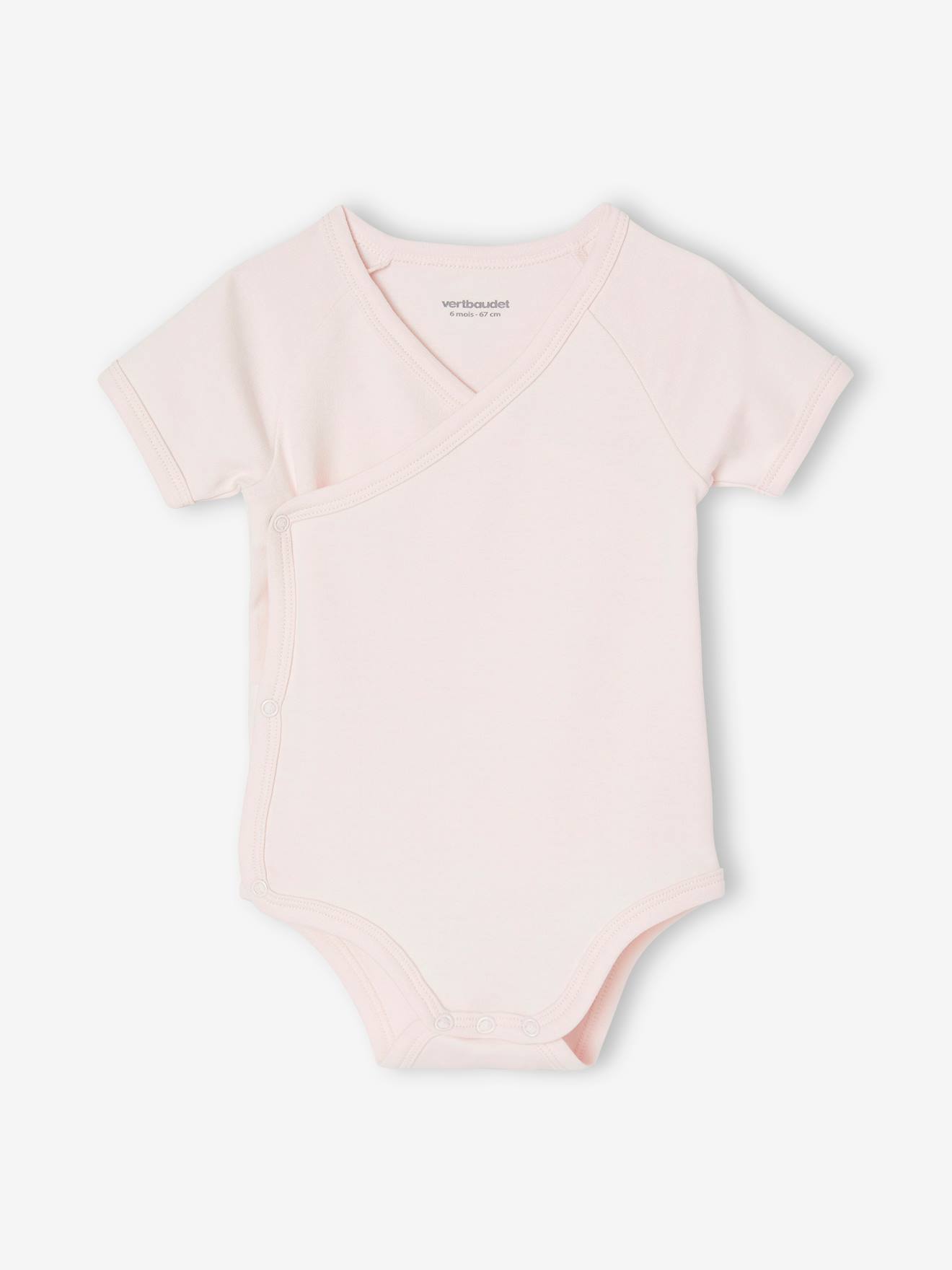 Vertbaudet 5er-Pack Baby Wickelbodys Oeko-Tex - hellrosa