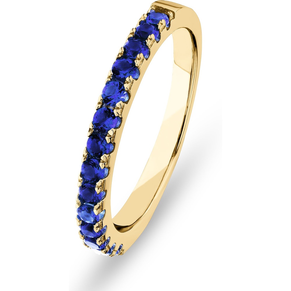 FAVS Bague pour femme Acier inoxydable bleu, or jaune Bague