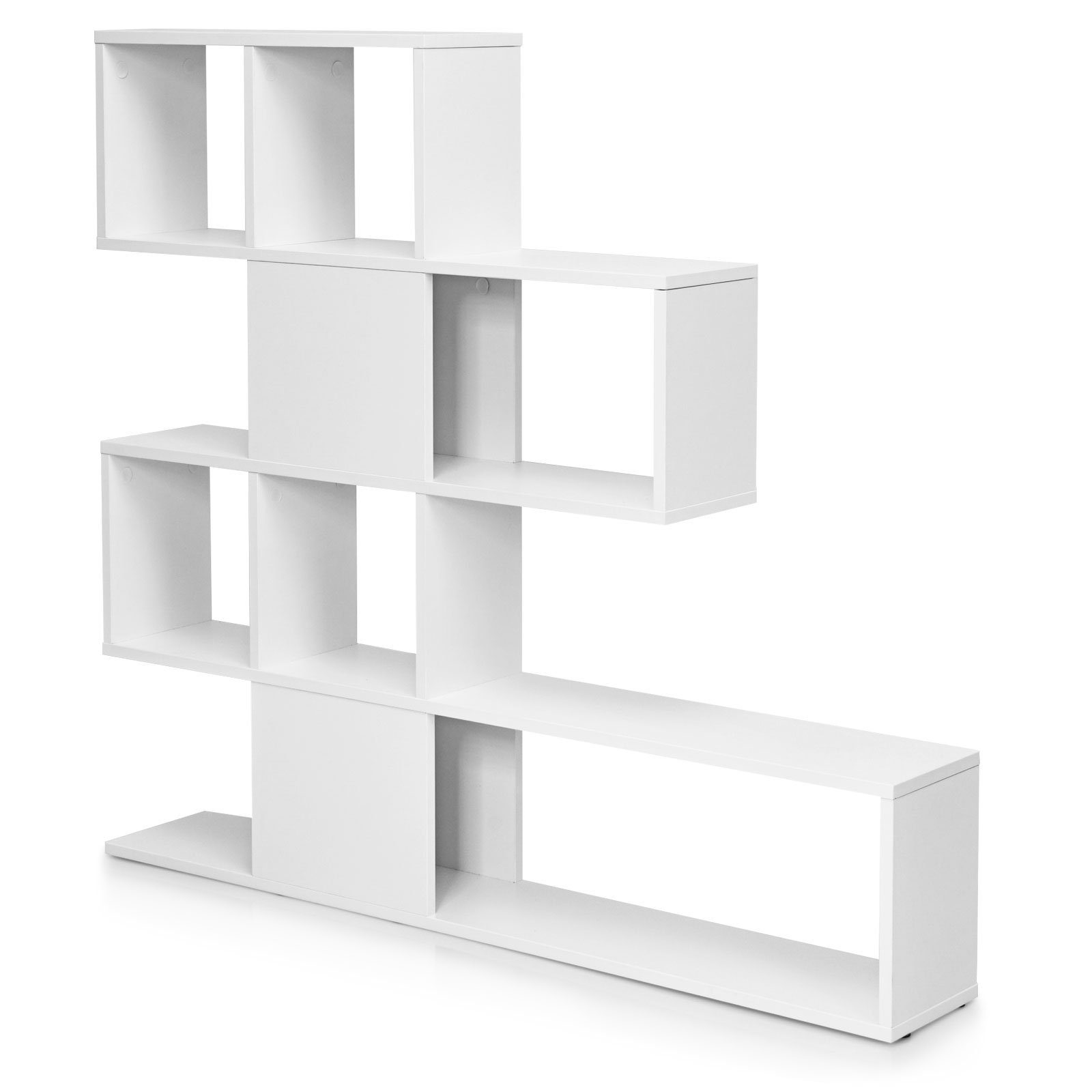 COSTWAY Bücherregal, 5-stöckiges Raumteiler Regal, freistehendes Standregal