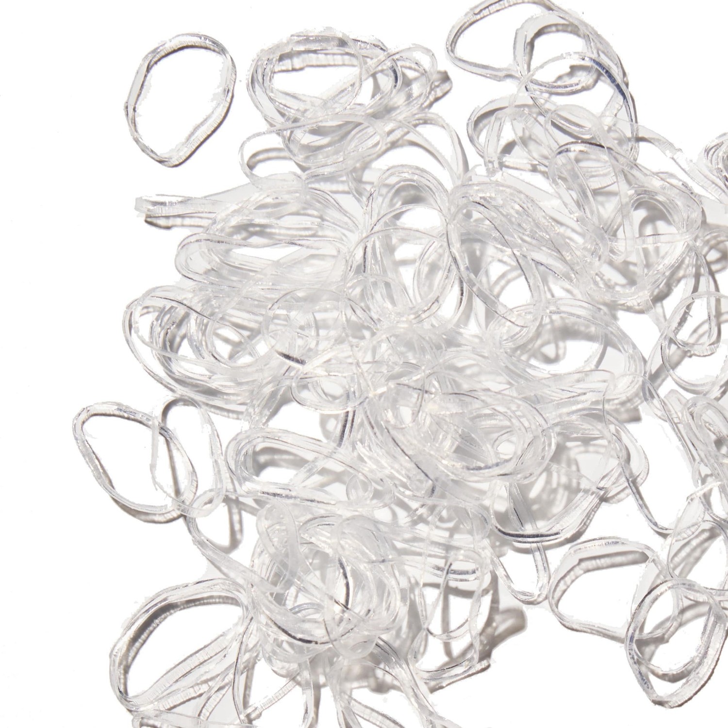 Hairlust neaizķerošas elastīgās matu saites, caurspīdīgas