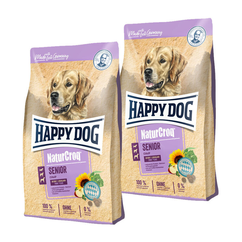 HAPPY DOG Hundetrockenfutter HAPPY DOG NaturCroq Senior 2x15 kg