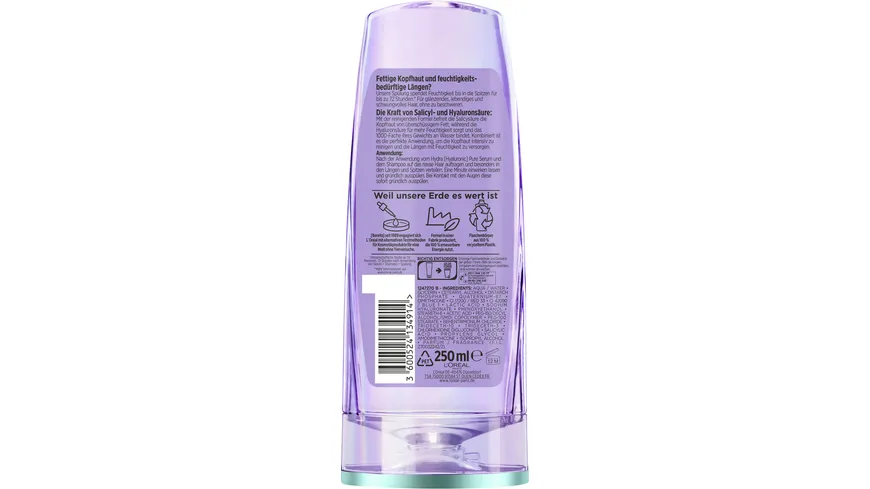 L'Oréal Paris Elvital Hydra Pure feuchtigkeitsspendende Spülung 250 ml