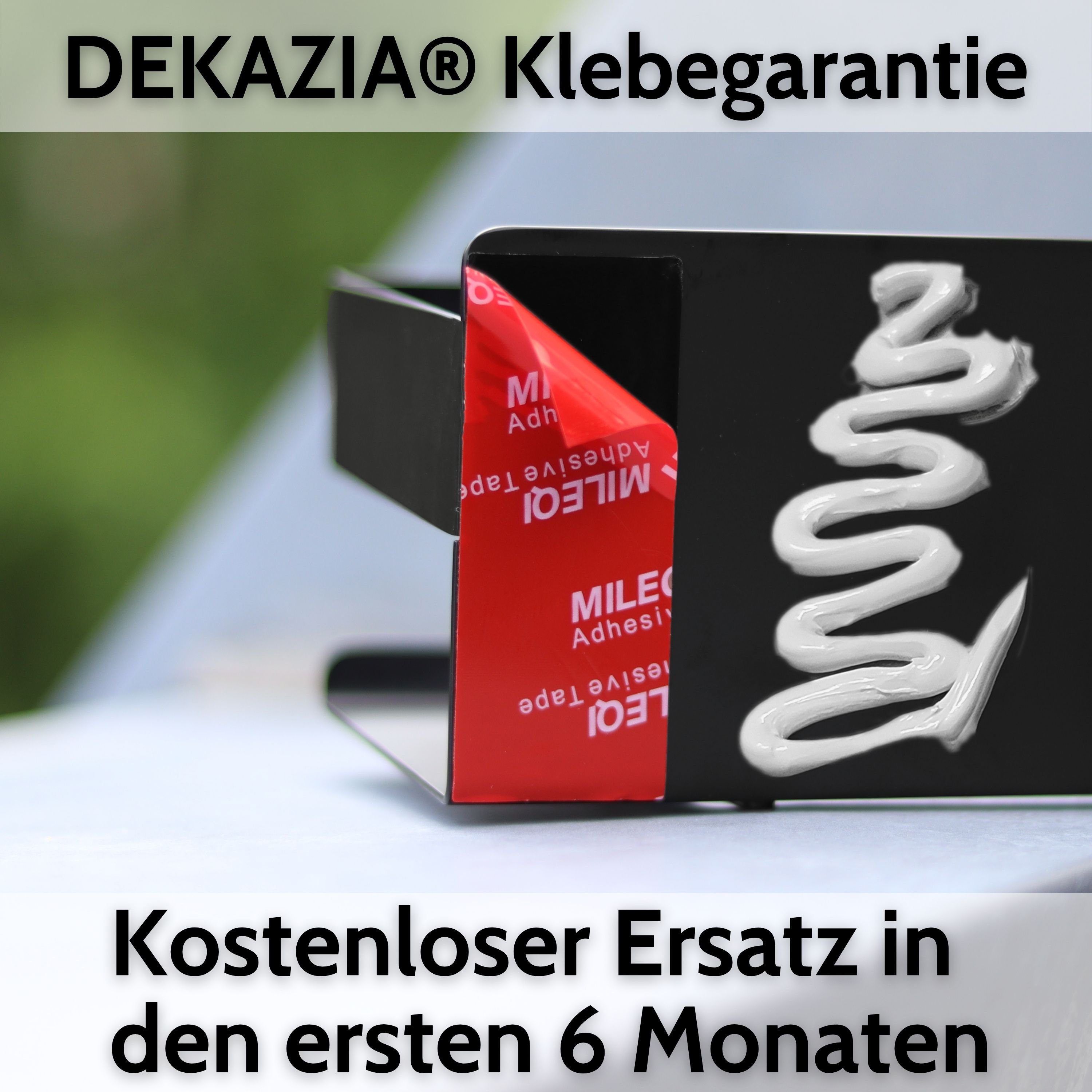 DEKAZIA Duschablage, ohne Bohren Duschregal Duschkorb Edelstahl gebürstet & schwarz