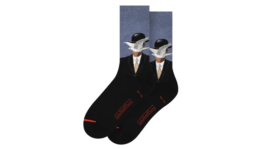 MuseARTa Unisex Socken René Magritte - Der Mann mit der Melone BLUE