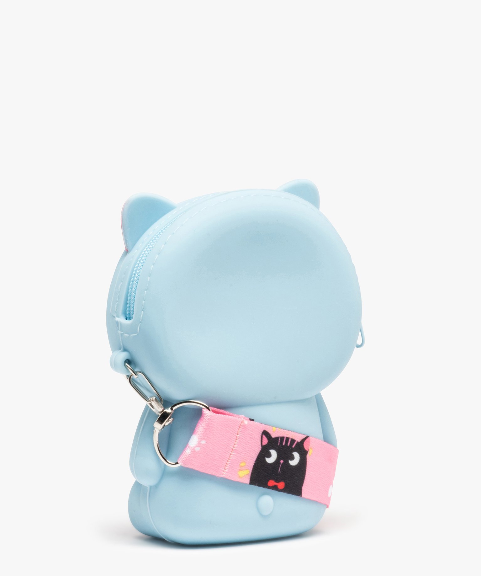 Pochette forme chat avec cordon satiné amovible fille bleu | GEMO