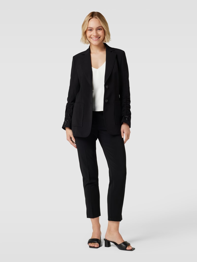 Blazer mit Reverskragen in schwarz