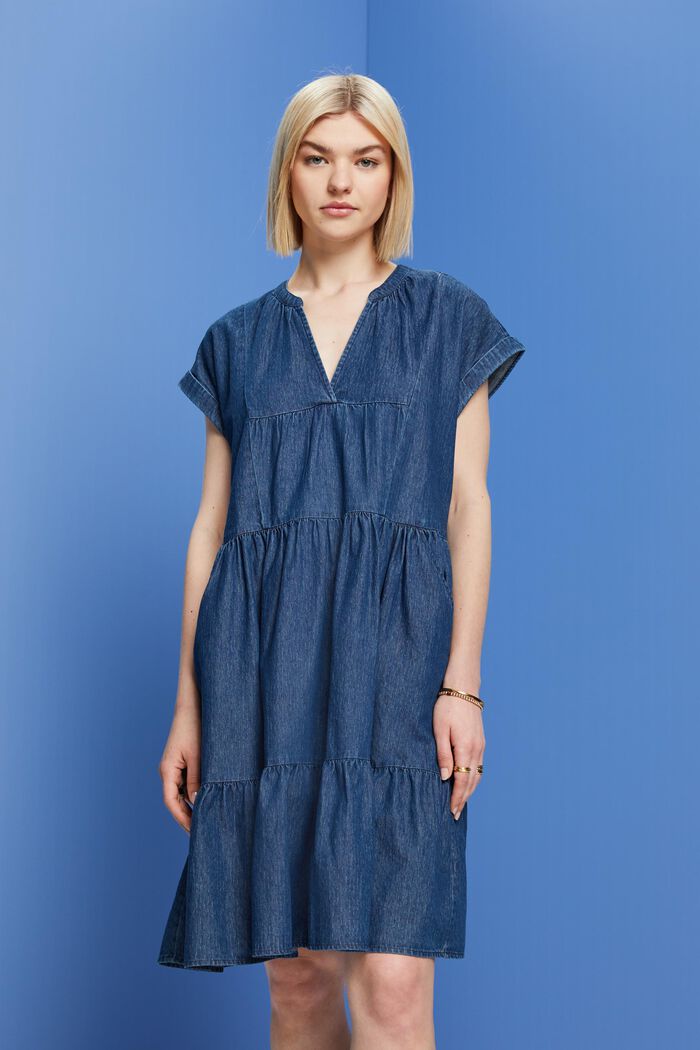 Leichtes Jeanskleid, 100 % Baumwolle