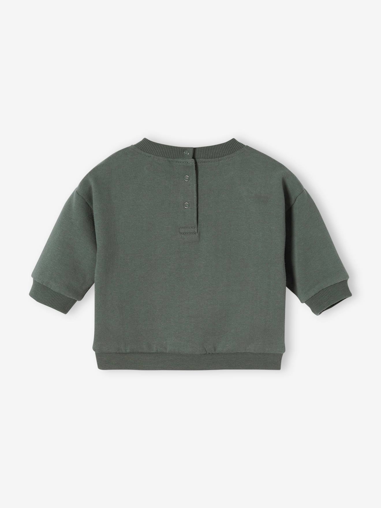 Sweat voiture bébé vert foncé