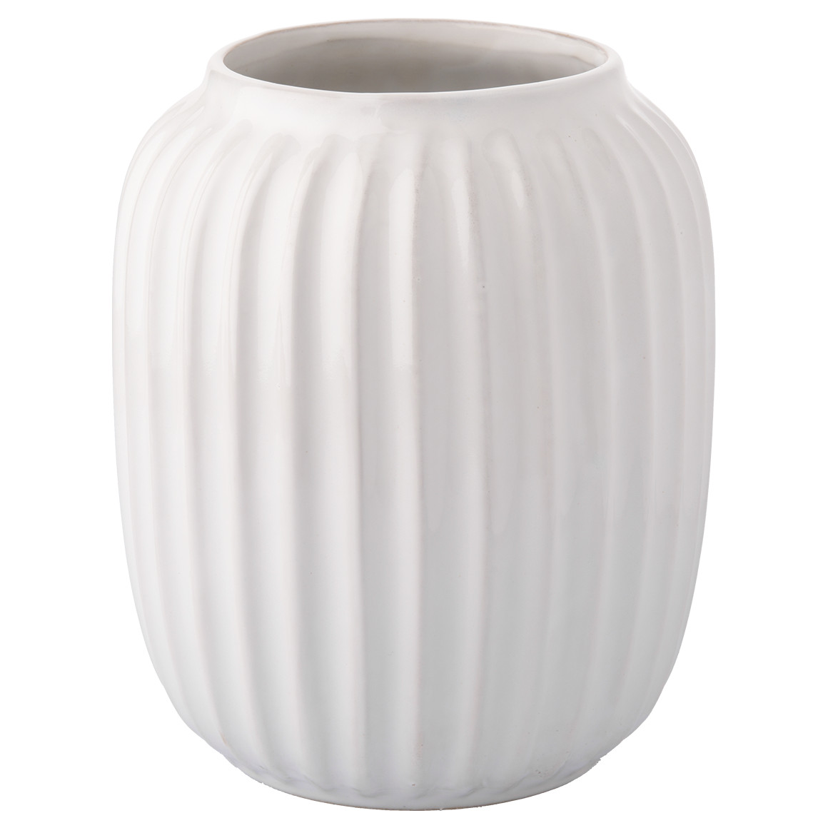 Große Vase in Riffel-Optik