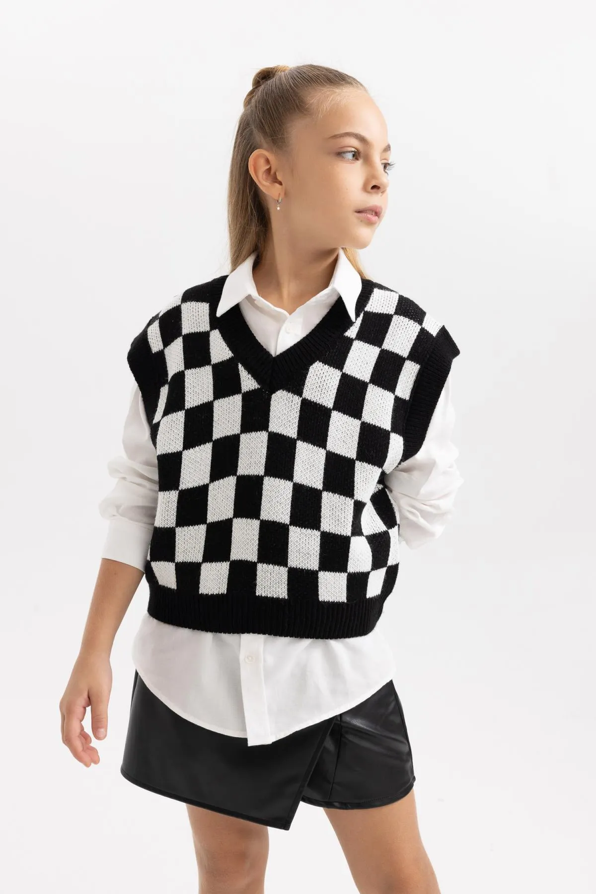 DeFacto  Karierter Pullover für Mädchen