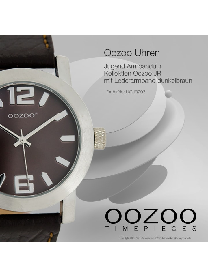 Oozoo Analog-Armbanduhr Oozoo JR dunkelbraun mittel (ca. 38mm) günstig kaufen onesize