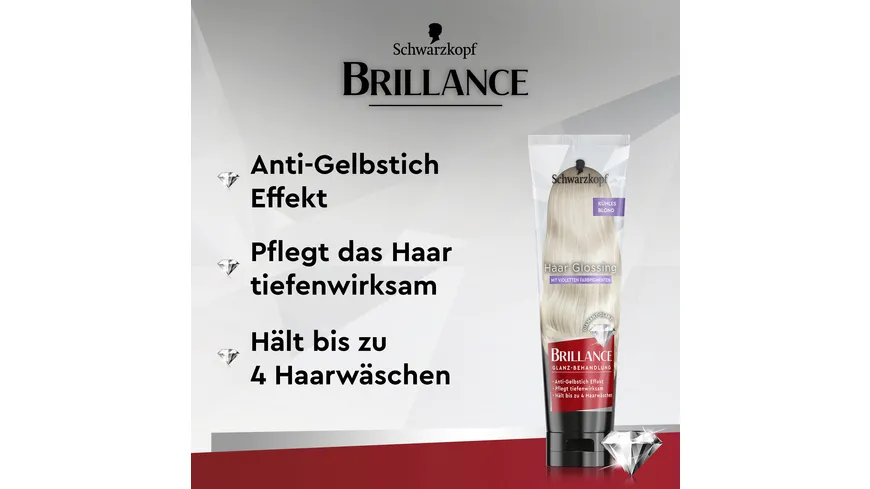 Schwarzkopf Brillance Glanz-Behandlung Haar Glossing 150 ml kühles blond - kühles blond