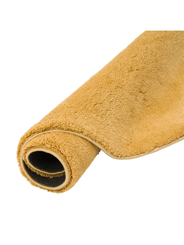 Pergamon Super Soft Kinder Hochflor Teppich Silky Kids Rund in Curry günstig kaufen