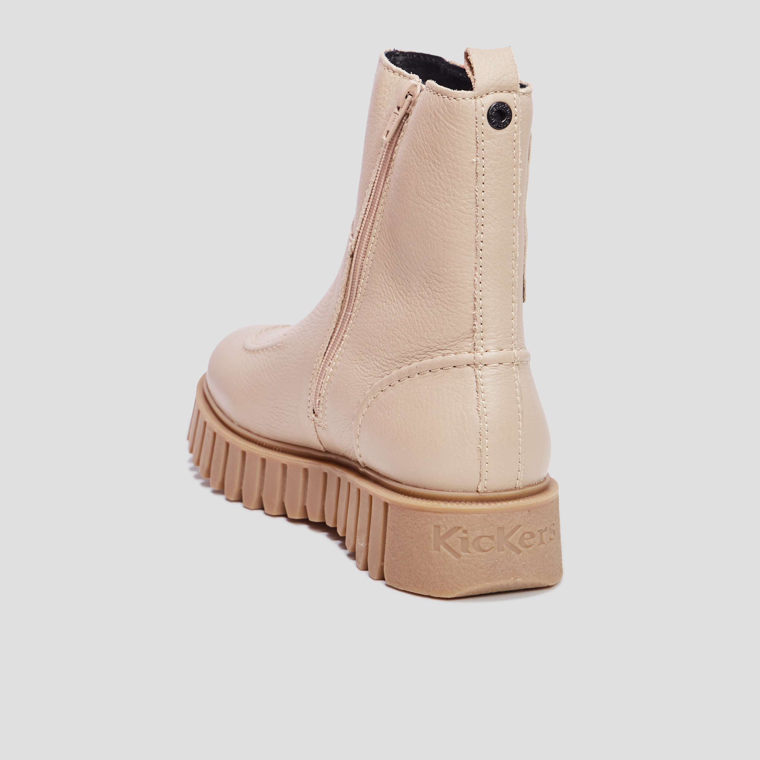 Bottines en cuir Kickers Kickfancy sable femme | La Halle