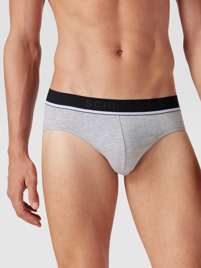 Slip mit Label-Details Modell 'Rio' im 3er-Pack in schwarz