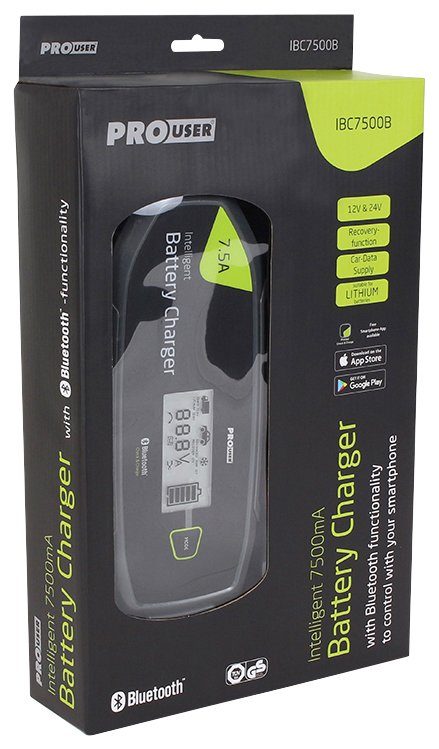 PROUSER IBC 7500B Batterie-Ladegerät (7500 mA, mit Bluetooth)