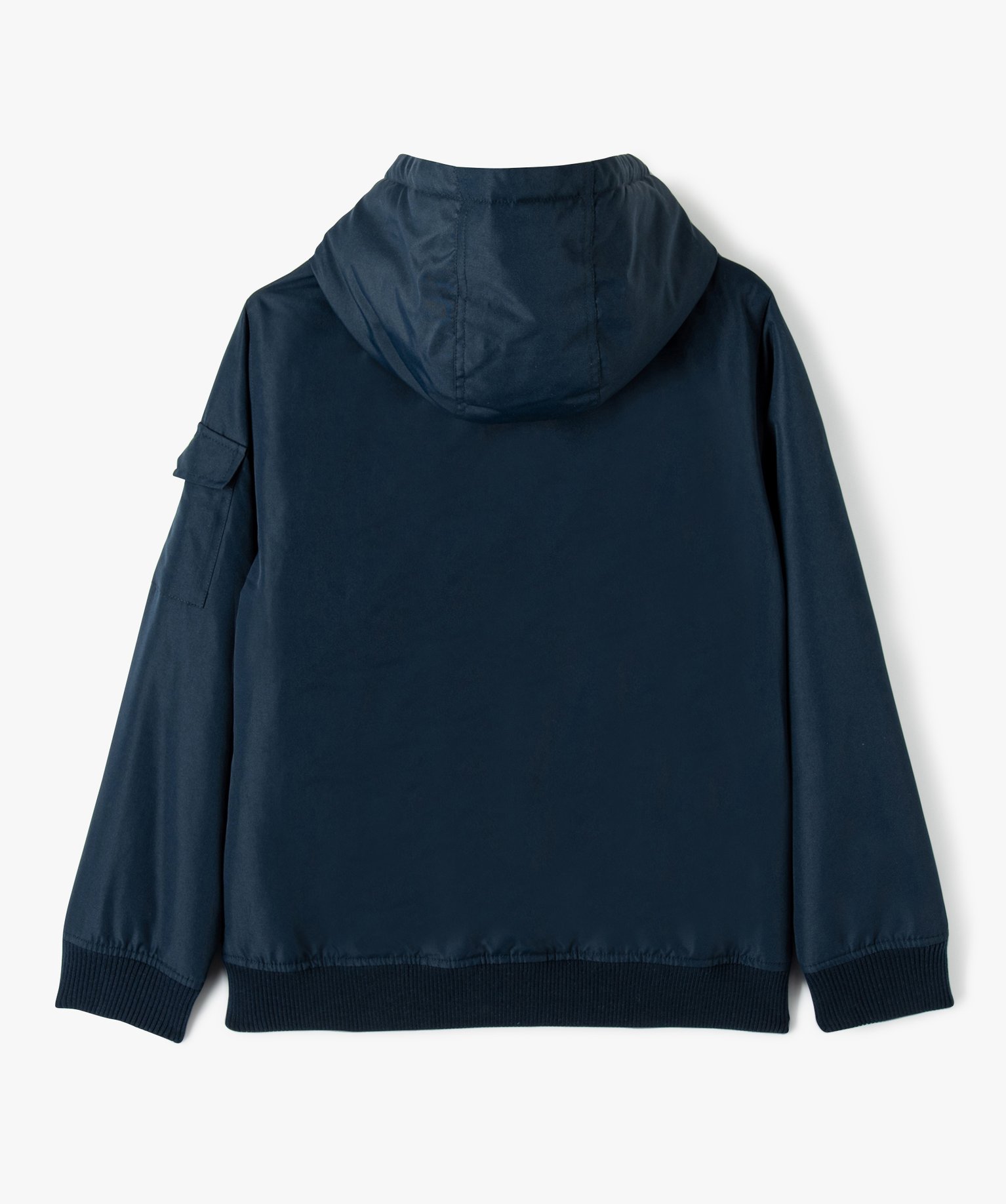 Blouson matelassé déperlant avec capuche Garçon marine | GEMO