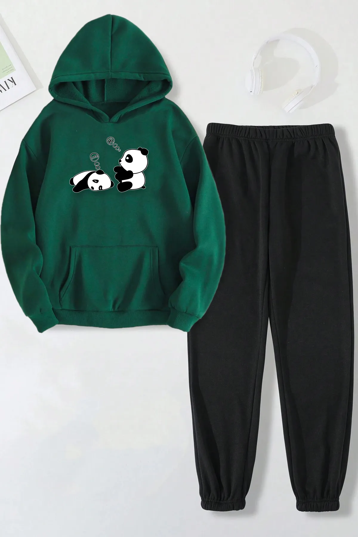 uyguntarz  Sport-Sweatsuit Set - Grün - Regular Fit