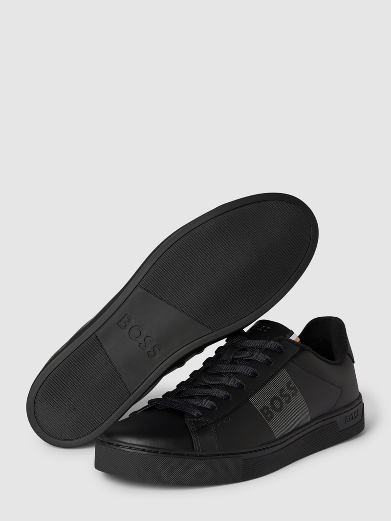Sneaker mit Logo-Print Modell 'Rhys' in schwarz