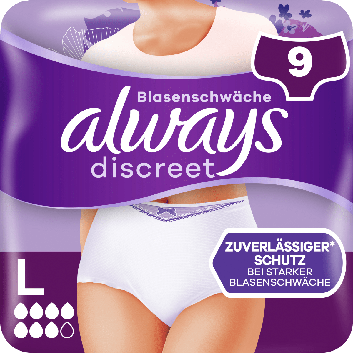 discreet Pants Inkontinenz Gr. L Plus, 9 St