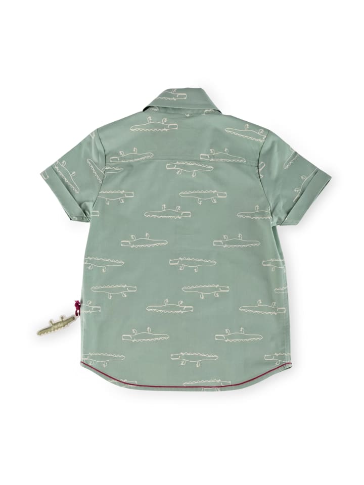 Sigikid Batist Hemd Happy Crocodile in mintgrün günstig kaufen