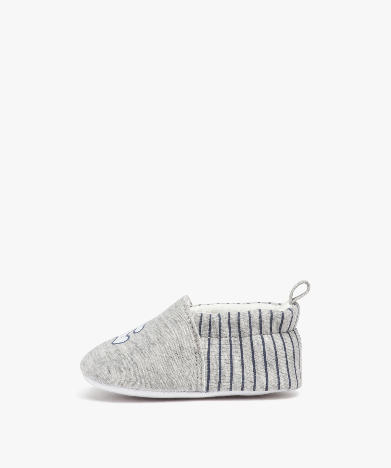 Chaussons de naissance bébé Garçon rayés - LuluCastagnette blanc | GEMO