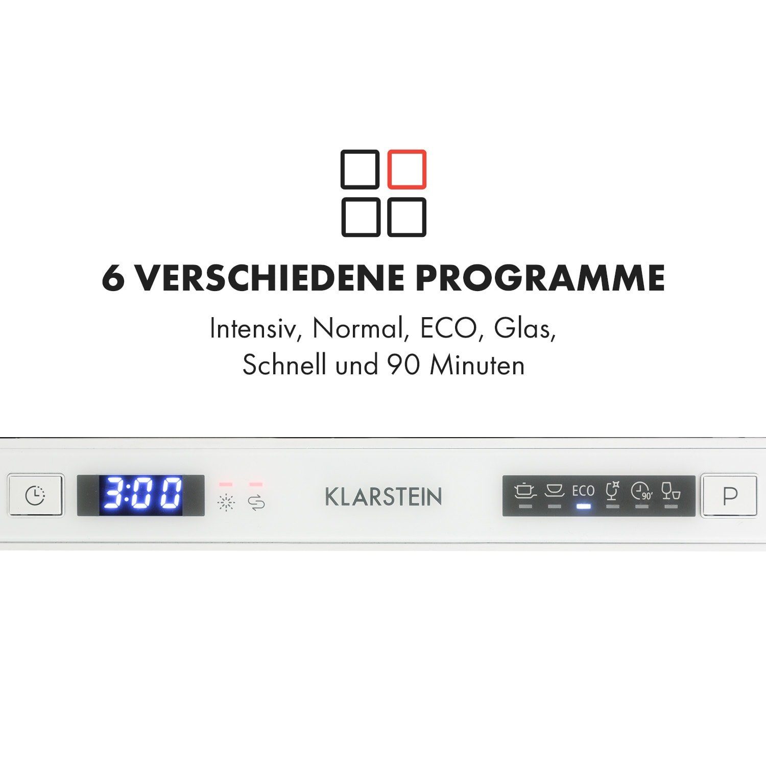Klarstein Standgeschirrspüler Amazonia 6 Secret Einbau-Geschirrspüler 6 Programme, 10032915A, Mini Spülmaschine klein Tischspülmaschine Mini Tisch Geschirrspüler